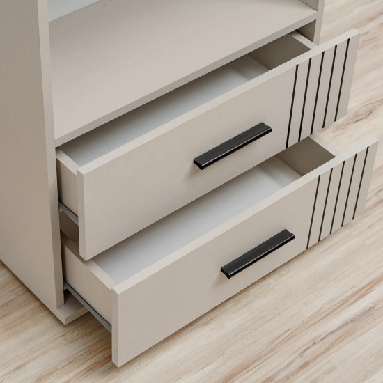 SIGMA Shelf Unit 60 cm, Three Shelves and Two Drawers