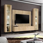 FLY A-P2 wall unit with a panel, Hickory Jackson