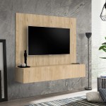 FLY B wall unit with a panel, Hickory Jackson