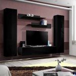 FLY A1 wall unit, black gloss