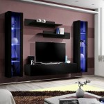 FLY A2 wall unit, black gloss
