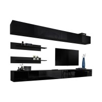 FLY I1 wall unit, black gloss