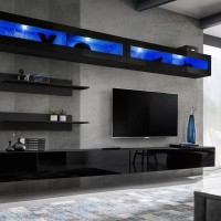 FLY I2 wall unit, black gloss