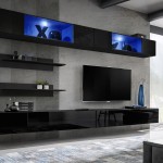 FLY I3 wall unit, black gloss