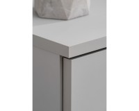 מזנון LEO 240 עם ויטרינה ומדף, אפור ואלון Cremona