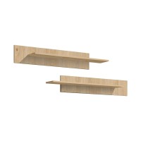 MX wall shelves, a pair, Hickory Jackson