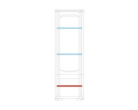 ויטרינה בודדת שמאלית RIVA עם תאורה, 61x45x193 ס