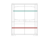 ארון עם בר RIVA עם תאורה, 101x45x128 ס