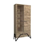 PIK dual display cabinet III left with lighting, 100 cm
