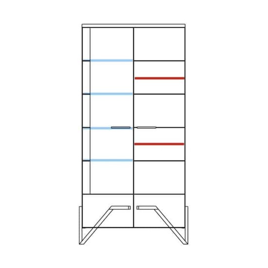 ויטרינה כפולה עם תאורה PIK III, שמאל, 100 ס ויטרינה כפולה עם תאורה PIK III, שמאל, 100 ס