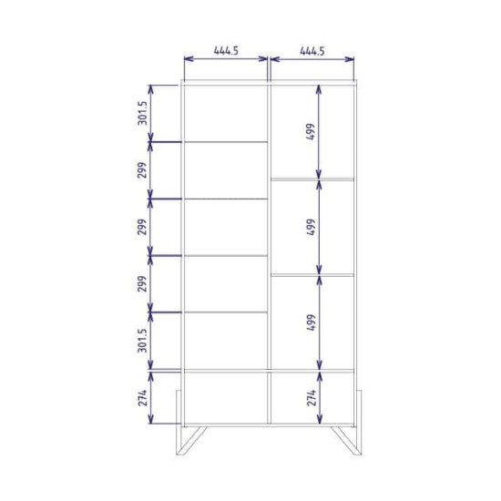 ויטרינה כפולה עם תאורה PIK III, שמאל, 100 ס ויטרינה כפולה עם תאורה PIK III, שמאל, 100 ס