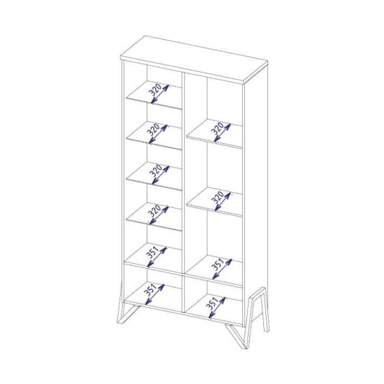 ויטרינה כפולה עם תאורה PIK III, שמאל, 100 ס ויטרינה כפולה עם תאורה PIK III, שמאל, 100 ס