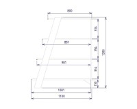 כוננית פתוחה PIK I, 110 ס
