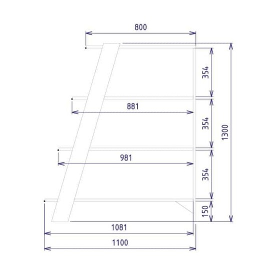 כוננית פתוחה PIK I, 110 ס