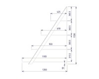 כוננית פתוחה PIK II, 120 ס