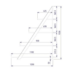 כוננית פתוחה PIK II, 120 ס כוננית פתוחה PIK II, 120 ס