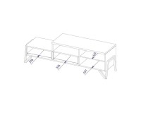 מזנון טלוויזיה דו-מפלסי PIK, 180 ס