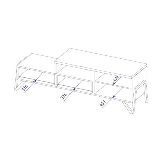 מזנון טלוויזיה דו-מפלסי PIK, 180 ס