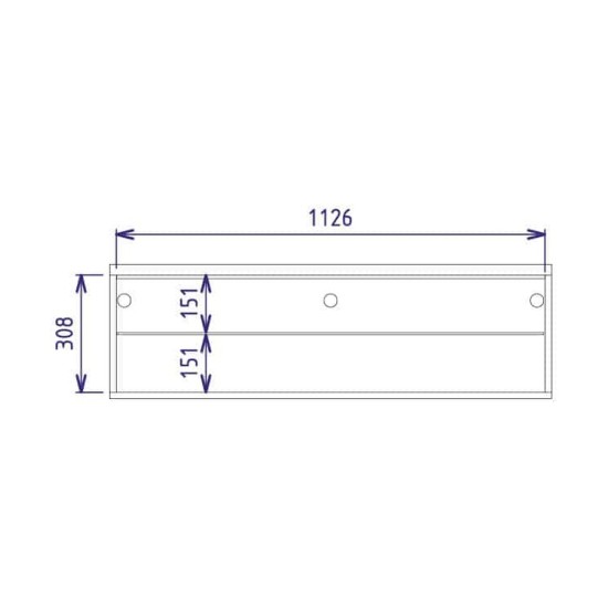 ויטרינה תלויה עם תאורה PIK, 116 ס