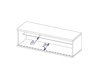 ויטרינה תלויה עם תאורה PIK, 116 ס