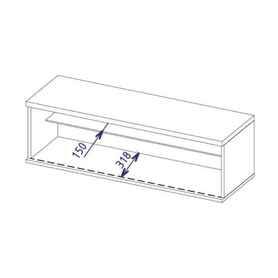 ויטרינה תלויה עם תאורה PIK, 116 ס