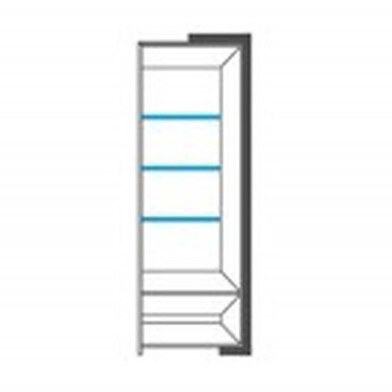 CORINO single display cabinet, right, 68 cm