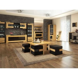 CORINO two level high coffee table, 120 cm