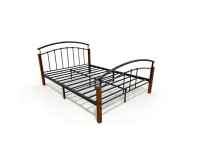 Metal bed 2509 with a straight headboard, 140x190