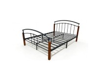 Metal bed 2509 with a straight headboard, 140x190