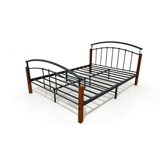 Metal bed 2509 with a straight headboard, 140x190