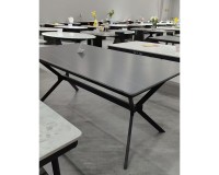 Dining set: T-65 ceramic table 120x70 and four upholstered chairs