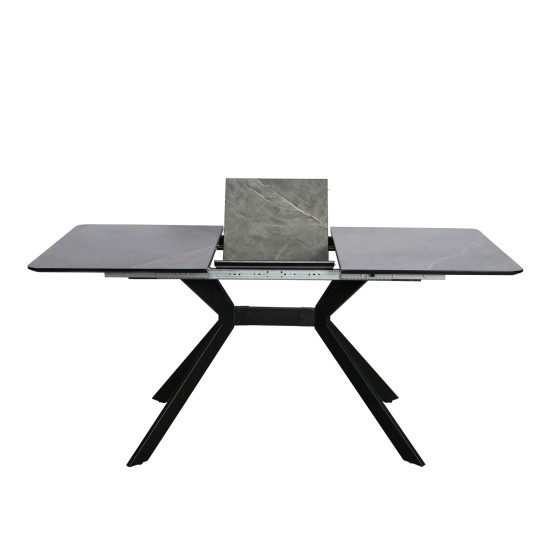Dining set: extendable table DT-8055 with four chairs Dining set: extendable table DT-8055 with four chairs