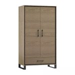 MADOX two door wardrobe with a hanging rail, 105 cm