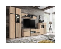 CROSS wall unit 310 cm with LED lighting, Hickory Jackson CROSS wall unit 310 cm with LED lighting, Hickory Jackson