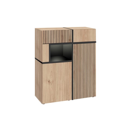 CROSS wall unit 310 cm with LED lighting, Hickory Jackson CROSS wall unit 310 cm with LED lighting, Hickory Jackson