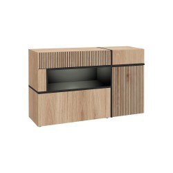 CROSS chest of drawers 150 cm with LED lighting, Hickory Jackson CROSS chest of drawers 150 cm with LED lighting, Hickory Jackson