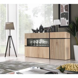 CROSS chest of drawers 150 cm with LED lighting, Hickory Jackson CROSS chest of drawers 150 cm with LED lighting, Hickory Jackson