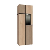 CROSS tall display cabinet 70 cm with LED lighting, Hickory Jackson