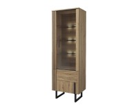 GINTARO single display cabinet with lighting, left, 67 cm