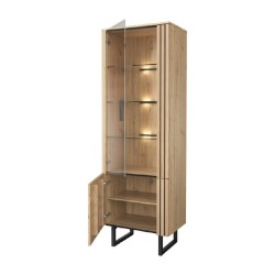 GINTARO single display cabinet with lighting, right, 67 cm