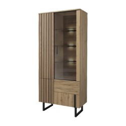GINTARO dual display cabinet with lighting, left, 91 cm