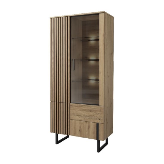 GINTARO dual display cabinet with lighting, left, 91 cm