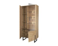 GINTARO dual display cabinet with lighting, left, 91 cm