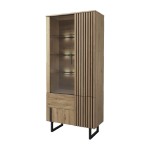 GINTARO dual display cabinet with lighting, right, 91 cm