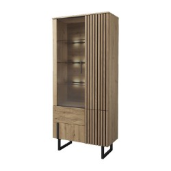 GINTARO dual display cabinet with lighting, right, 91 cm