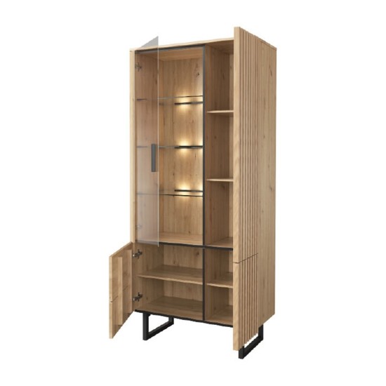 GINTARO dual display cabinet with lighting, right, 91 cm