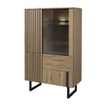 GINTARO bar cabinet with lighting, left, 91 cm