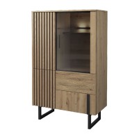 GINTARO bar cabinet with lighting, left, 91 cm