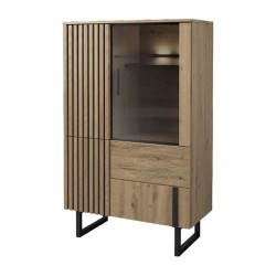GINTARO bar cabinet with lighting, left, 91 cm