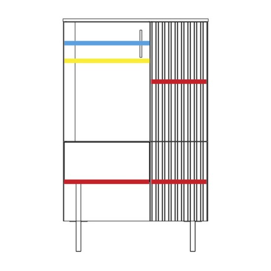 GINTARO bar cabinet with lighting, right, 91 cm GINTARO bar cabinet with lighting, right, 91 cm